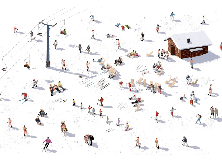 Papier peint panoramique après ski