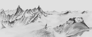 Papier peint panoramique Aiguilles du midi - Vallée blanche - Muralconcept