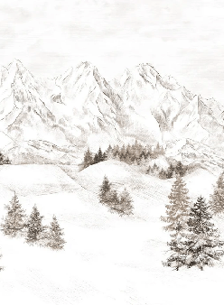 Papier peint montagne massif des Alpes