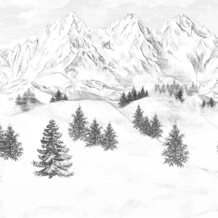 Papier peint montagne sommets de Chamonix