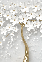 Papier peint toilette tree 3D - Muralconcept