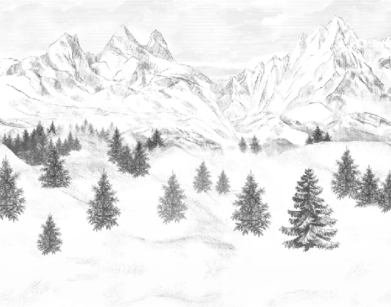 Papier peint Aiguilles d'Arves - Muralconcept