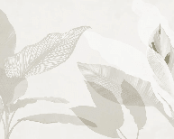 Papier peint feuillage moderne sépia - Muralconcept