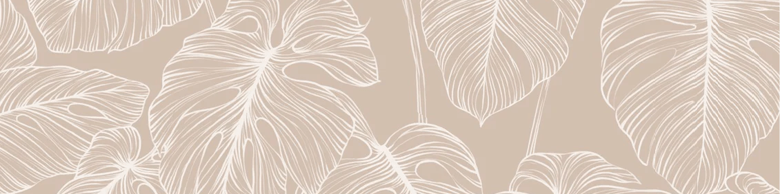 Papier peint feuille monstera sable