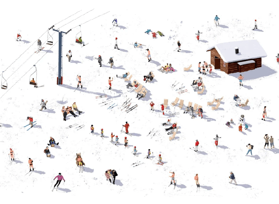 Papier peint panoramique après ski