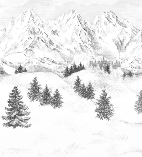 Papier peint montagne sommets de Chamonix