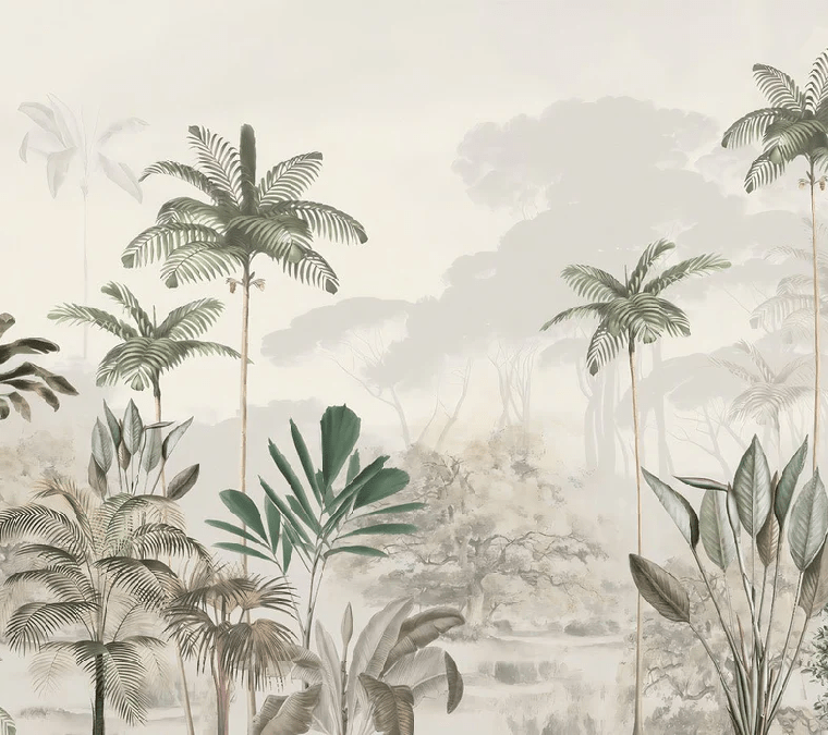 Papier peint panoramique jungle eden vert, XXL, tendance