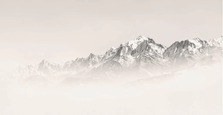 Papier peint Mont Blanc dans la brume sépia