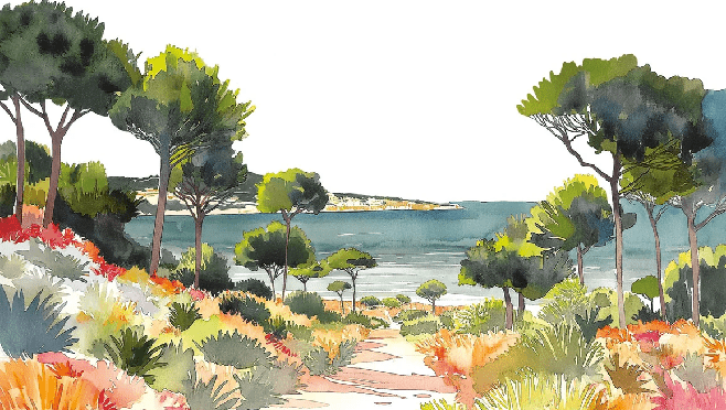 Papier peint panoramique air estival