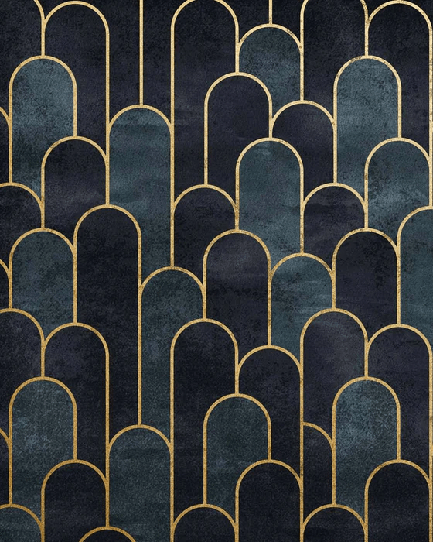 Papier peint dark blue chic - Muralconcept