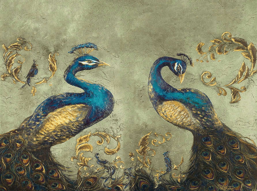 Papier peint Vintage Paon - Muralconcept