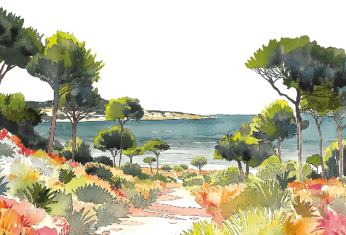 Papier peint panoramique air estival