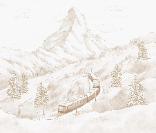 Papier peint panoramique Mont Cervin sépia, XXL, tendance