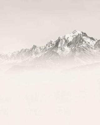 Papier peint Mont Blanc dans la brume sépia - Muralconcept