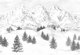 Sfondo della montagna di Chamonix - Muralconcept