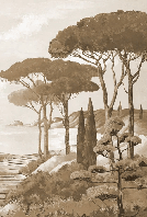 Papier peint balade dans les calanques monochrome - Muralconcept