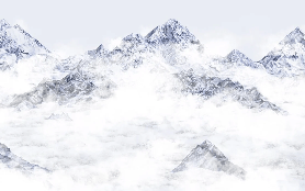 Papier peint Mont Everest bleu