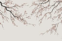 Papier peint panoramique Sakura beige, XXL, tendance