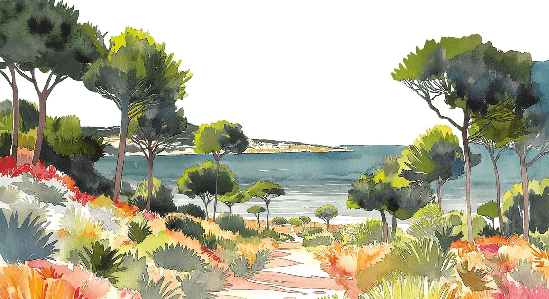 Papier peint panoramique air estival