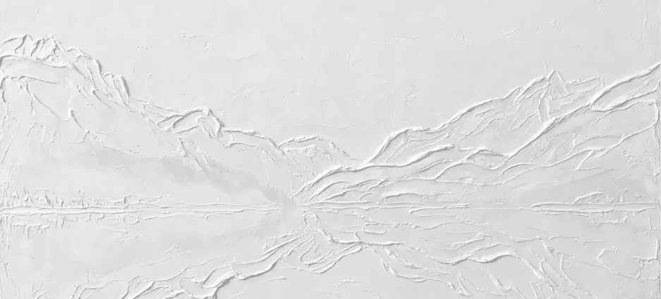 Papier peint abstrait lac Annecy - Cloud dancer - Muralconcept