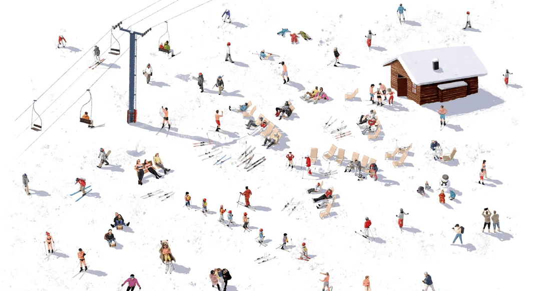 Papier peint panoramique après ski