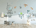 Papier peint enfant cosmonaute espace fusée - Muralconcept