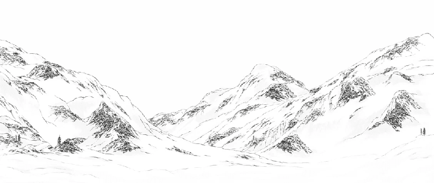 Papier peint val Isère noir et blanc - Muralconcept