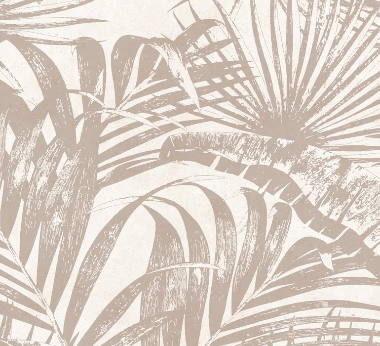Papier peint monochrome jungle feuille - Muralconcept
