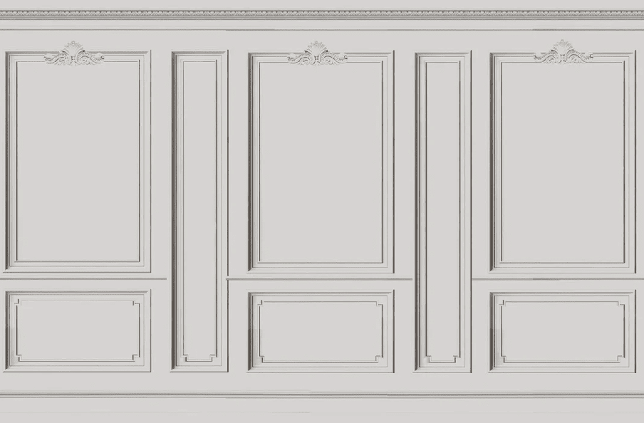 Papier peint Français Haussmannien Gris chaud - Muralconcept