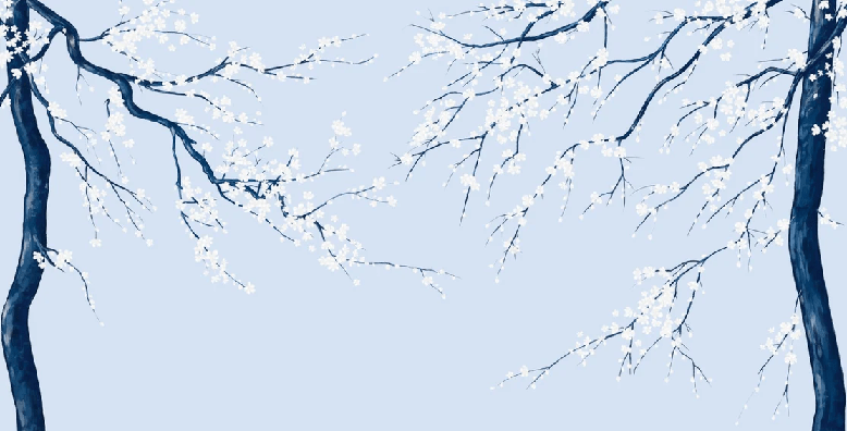 Papier peint panoramique fleur Sakura, XXL, tendance