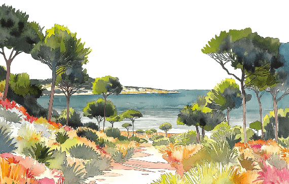 Papier peint panoramique air estival