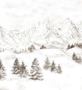 Papier peint montagne massif des Alpes, XXL, tendance