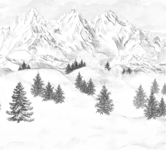 Papier peint Aiguilles d'Arves - Muralconcept