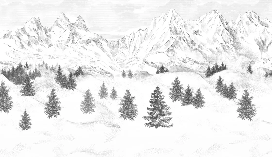 Papier peint Aiguilles d'Arves - Muralconcept