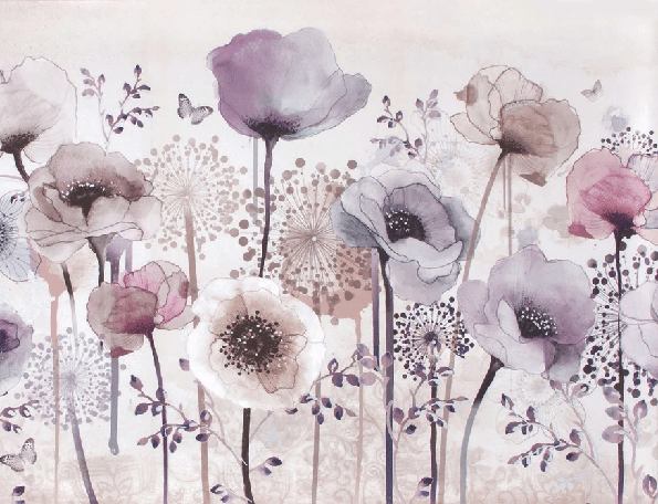 Papier peint Fleur Parme - Muralconcept