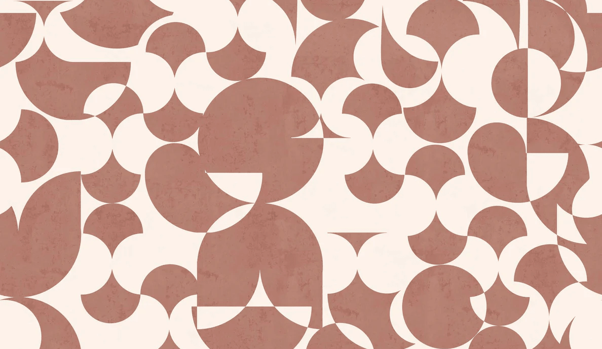 Papier peint rétro forme graphique terra - Muralconcept