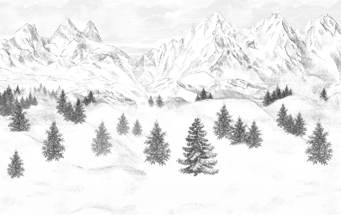 Papier peint Aiguilles d'Arves - Muralconcept