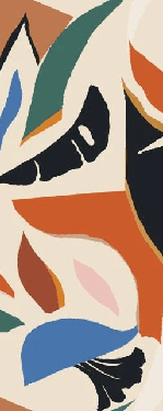 Papier peint contemporain végétal