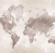 Papier peint carte du monde intemporel, XXL, tendance