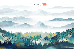 Papier peint Mountain & Scandinave