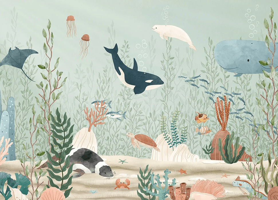 Papier peint bébé monde marin