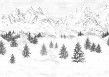 Papier peint Aiguilles d'Arves - Muralconcept