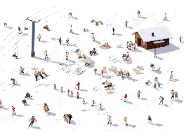 Papier peint panoramique après ski