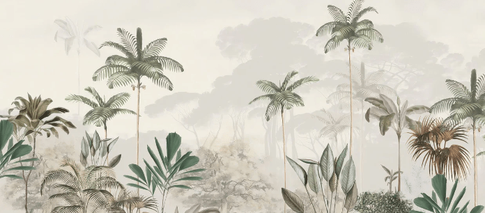 Papier peint panoramique jungle eden vert, XXL, tendance