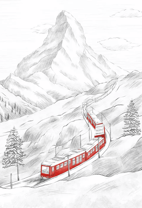 Papier peint panoramique Mont Cervin - Muralconcept