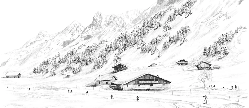 Papier peint Clusaz ski fond montagne Confins