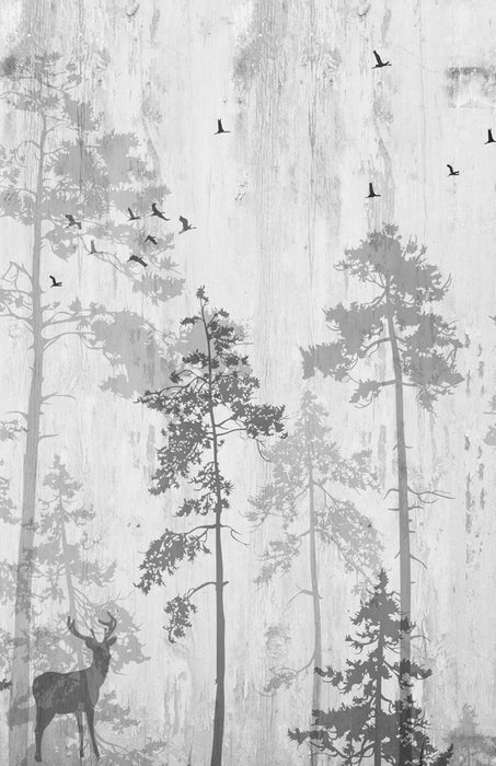 Papier peint wc Forêt Nostalgique, XXL, tendance