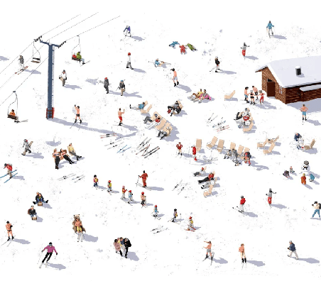 Papier peint panoramique après ski