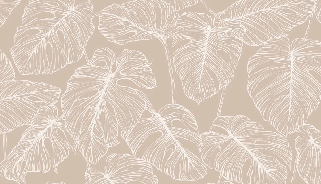 Papier peint feuille monstera sable, XXL, tendance