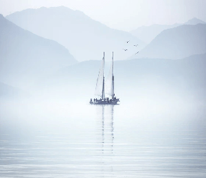 Papier peint lac Annecy navigation